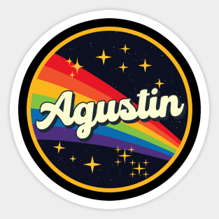 Agustin // Rainbow In Space Vintage Style Sticker